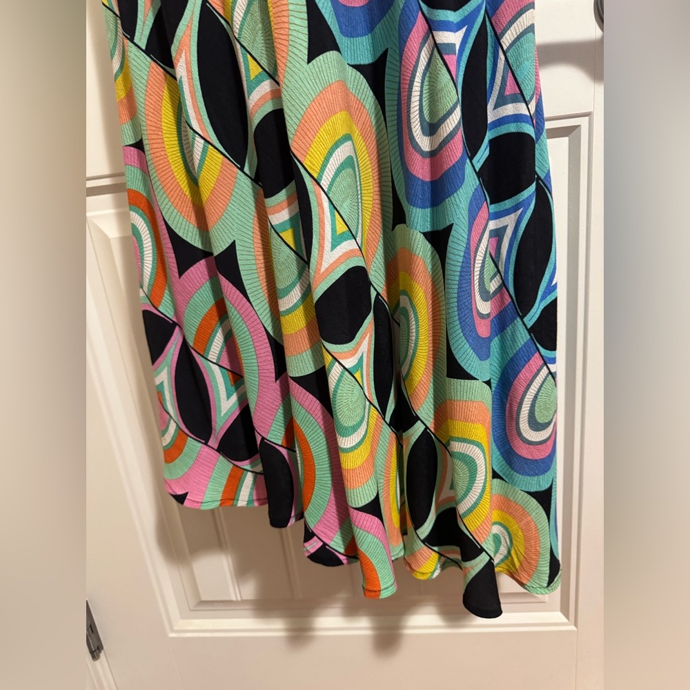 By Anthropologie Kenzie Asymmetrical Midi Dress..size 2 - Picture 8 of 16